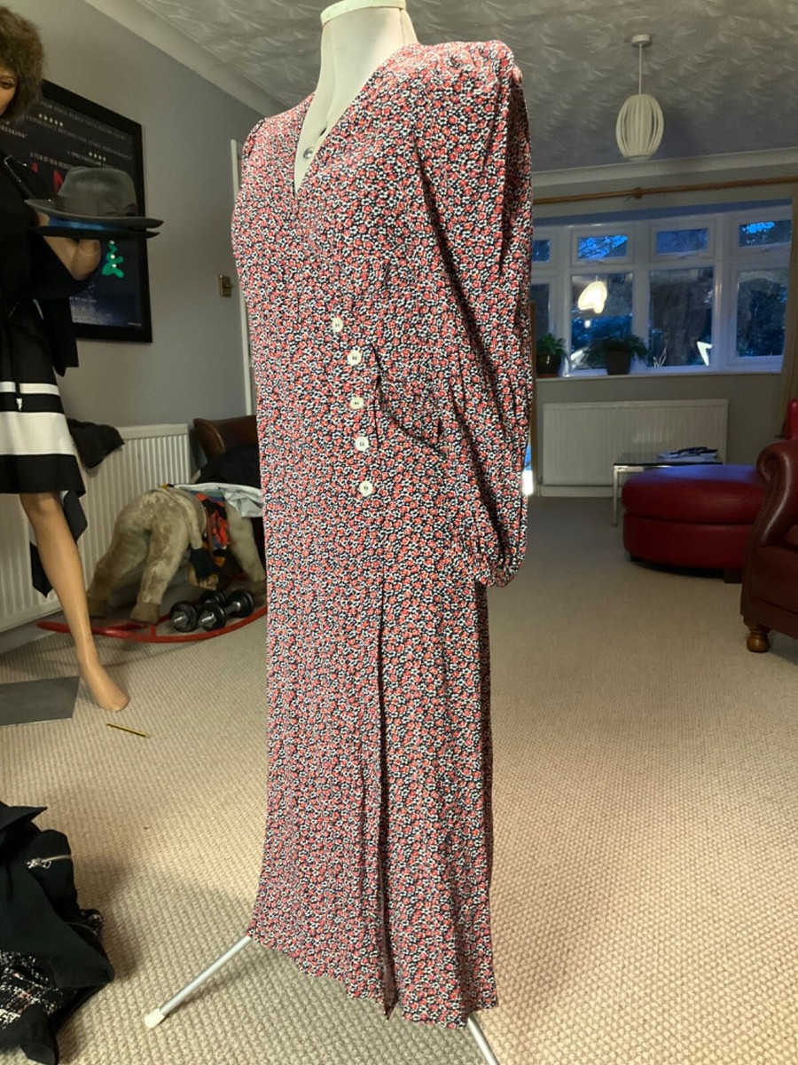 Rouje Gabin Midi dress floral pattern size 38 RPP£215 | eBay