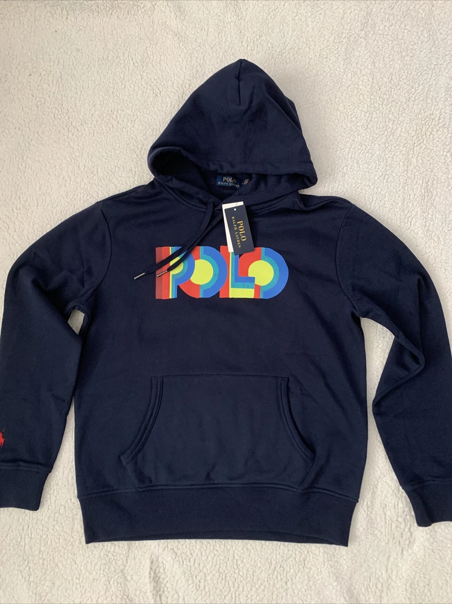 Multi colored hooded sweatshirt clearance navy