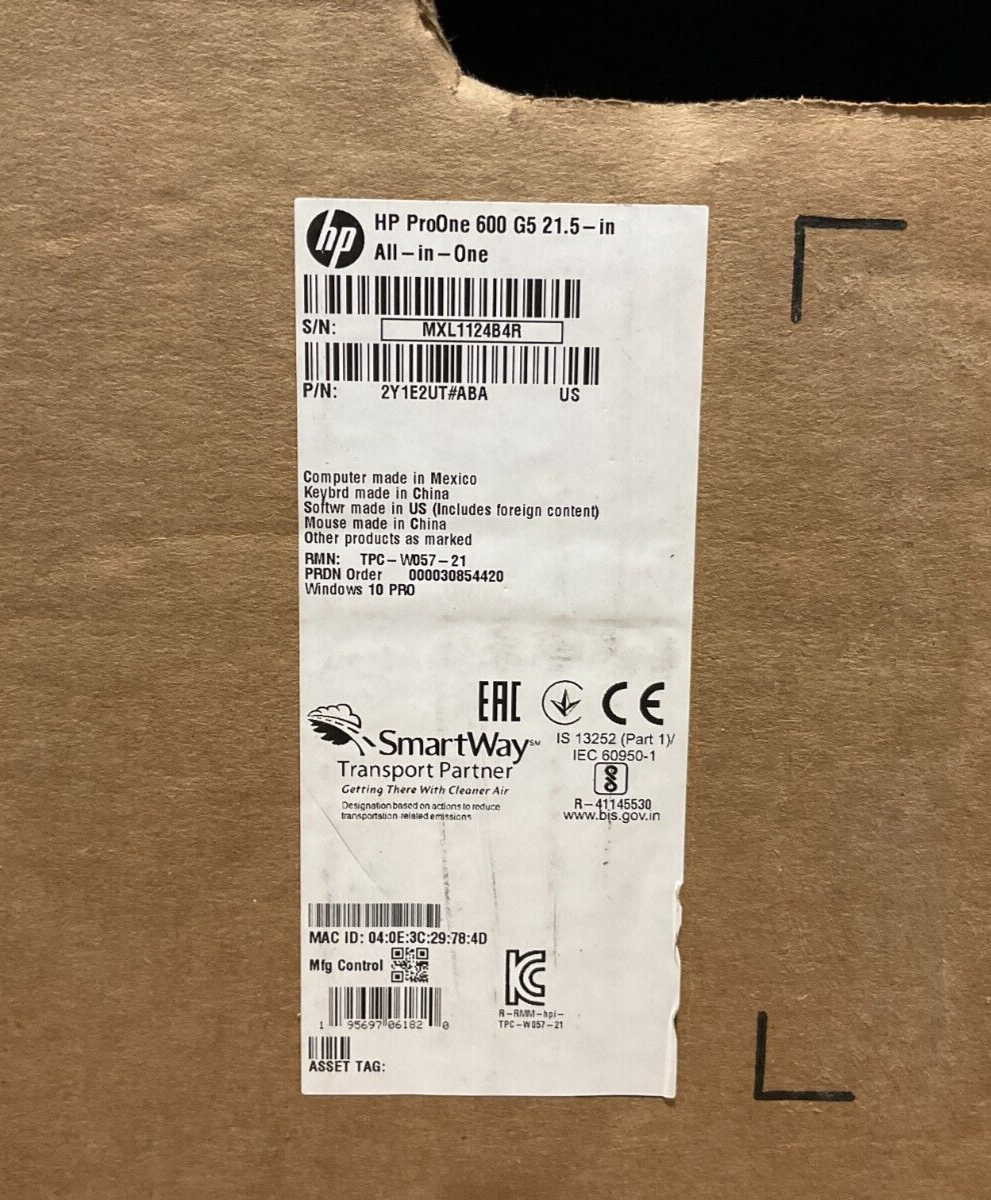 HP ProOne 600 G5 21.5