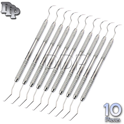ODM 10-Pack Stainless Steel Dental Probe Explorer #5 - Surgical Instruments For Dental Lab Use