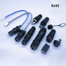 RJ45 Waterproof panel mount Connector network cable Outdoor Lan with 25cm Cable
