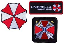 Resident Evil Umbrella Corporation Costume Set of 3 Patch sizes 3"- 4" GREAT 