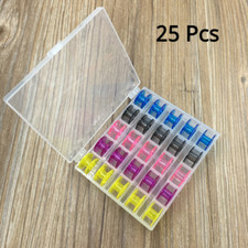 25pcs Machine à Coudre Bobines Transparent Acier Rangement Boîte Maison Outils