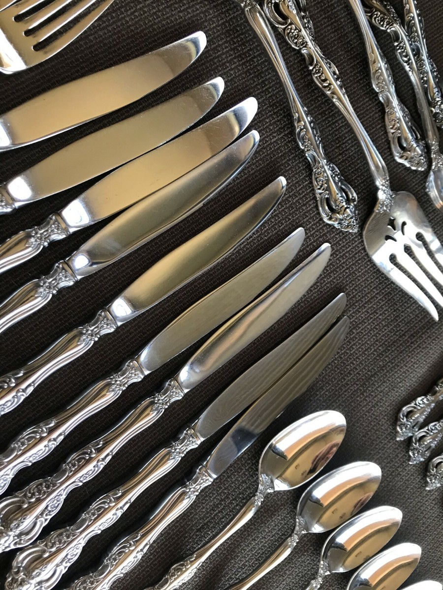 54 pc Oneida MICHELANGELO Cube mark STAINLESS FLATWARE service for