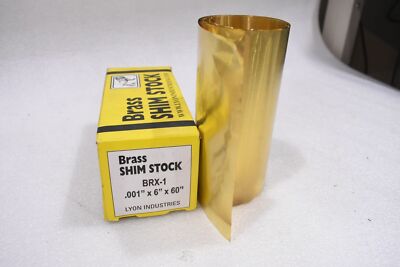 TRINITY BRAND INDUSTRIES BRX-1 BRASS SHIM STOCK .001'' X 6'' X 60''