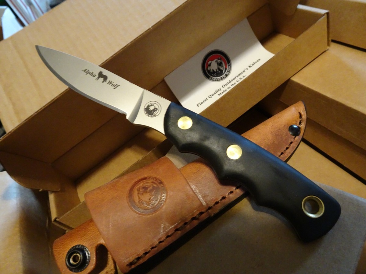 KNIVES OF ALASKA ALPHA WOLF HUNTER D2 BLADE SUREGRIP HANDLE 326FG