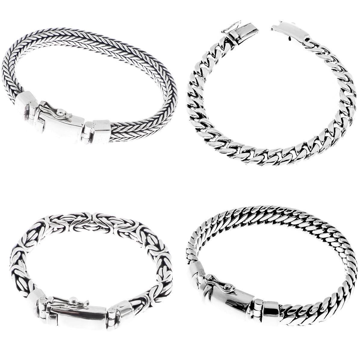 Mens Solid 925 Sterling Silver Bali Handmade Heavy Chain