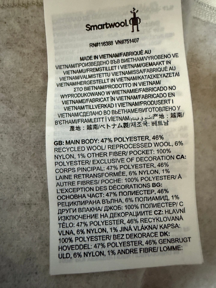 SMARTWOOL Hudson Trail - Men's Gray Heather Wool Blend Vest - NWT - Medium - Image 4 of 4