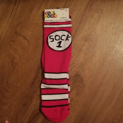 Cool Socks Sock 1, Sock 2 Thing one, Thing Two Women's Crew Size 5-11