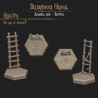 Hex Dungeon Ladder Tiles Fantasy tabletop terrain, wargaming 28mm