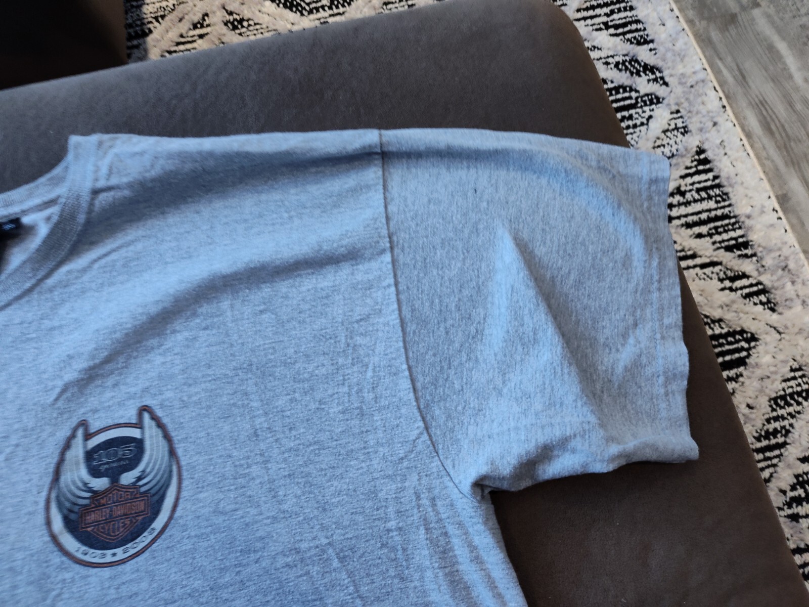 Harley Davidson T-Shirt 105 Years 1903 2008 XXXL American Classic Gray USA Made