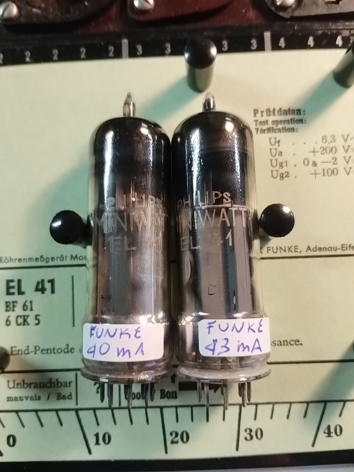 2 x EL41 Philips GETESTET FUNKE