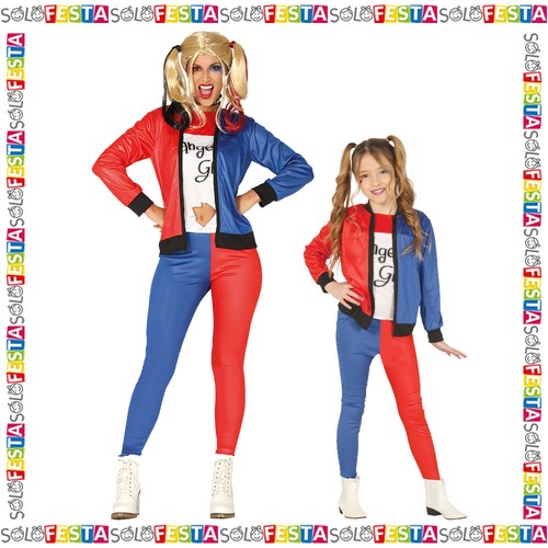 Costume Harley Quinn Carnevale Donna Bimba Bambina Squadra Suicida Squad  Ragazza | eBay