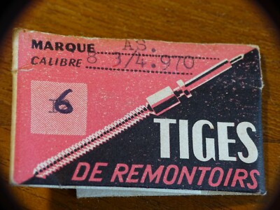 Pièce Horlogerie - Tige De Remontoir Pour Montre Zodiac 61, Neuve Sans Boîte