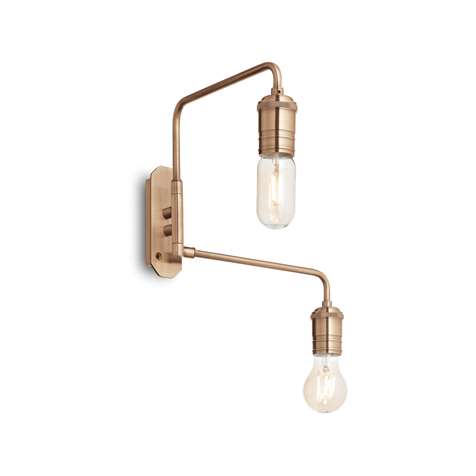 Applique Rustica Ottone Triumph AP2 Ideal Lux 2 Luci E27 Vintage