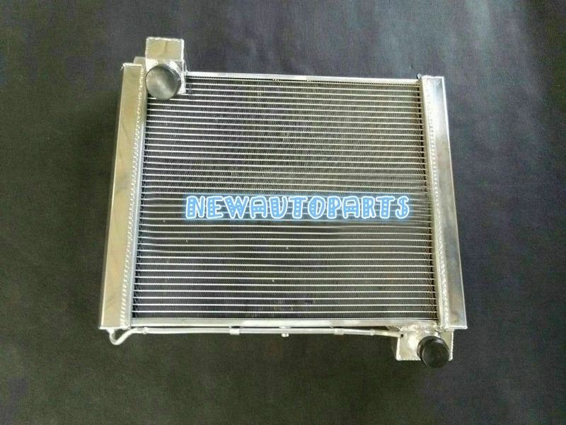 Radiador de aluminio de 3 filas + cubierta + ventilador para Chevy Chevrolet Corvette MT 1961-1962 Foto 2 de 4