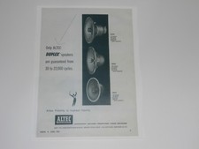 Altec Lansing Duplex Ad, 604c, 602a, 601a, 1955, 1 Page Article + Info