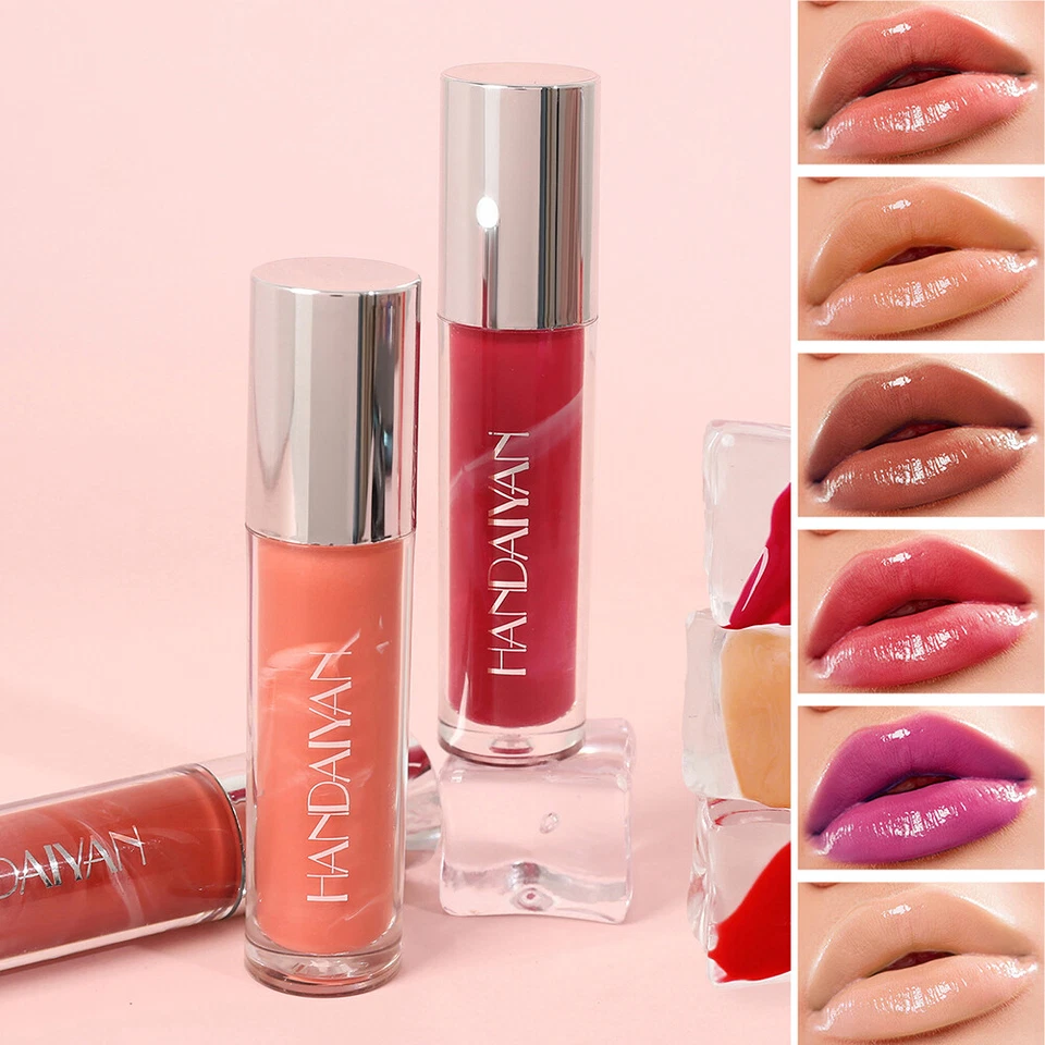 Lip Gel Moisturize Mirror Lip Gloss Glitter Lip Glaze Long Lasting 6 Colou 」 - Image 4 of 4