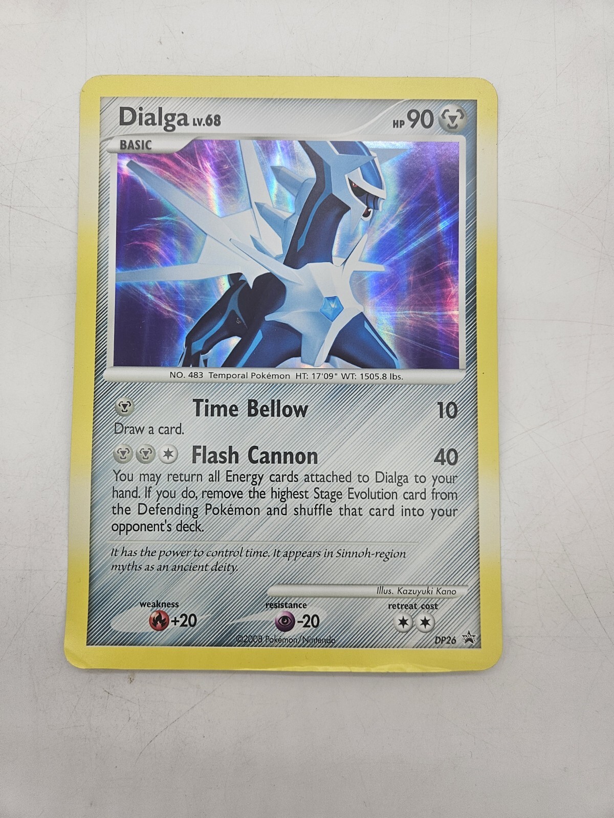 Pokemon Card JUMBO/OVERSIZED Dialga LV.68 Black Star Promo DP26  Holo