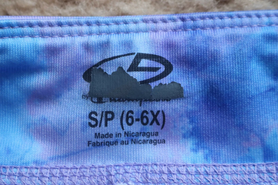 CG by Champion Niñas Azul Marino y Púrpura Falda Atlética Superposición Pantalones de Pista Talla S 6-6X Foto 3 de 4