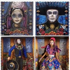 Lot 2022 Barbie Ken Dia De Los Muertos Day of The Dead Doll Set Skull Bundle