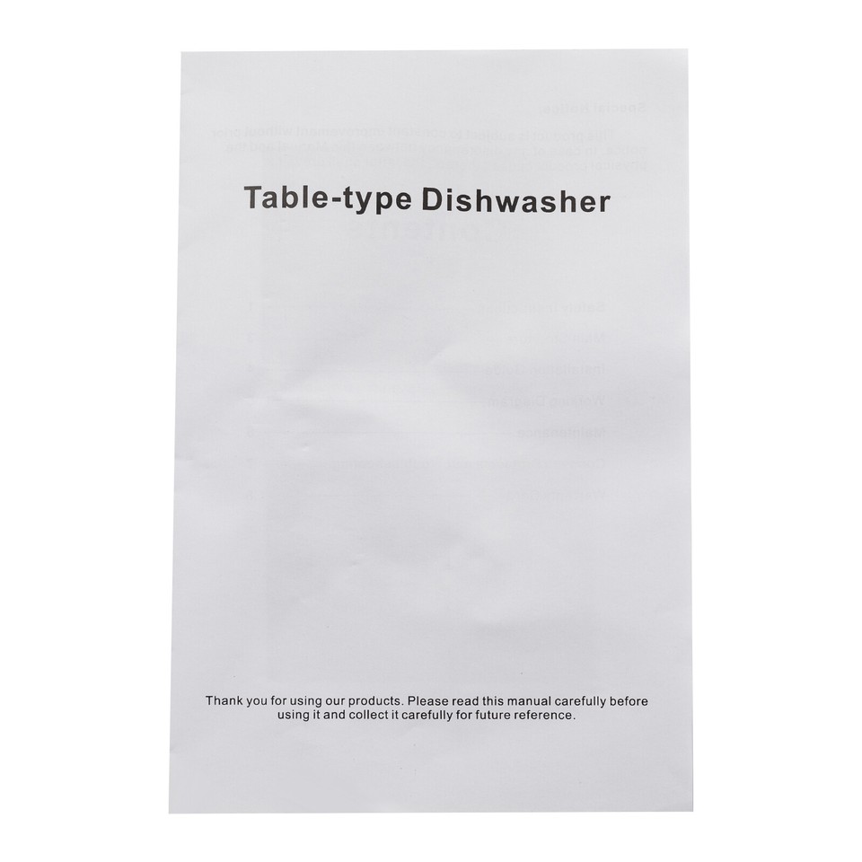 Small Countertop Automatic Dishwasher Mini Table Top Freestanding