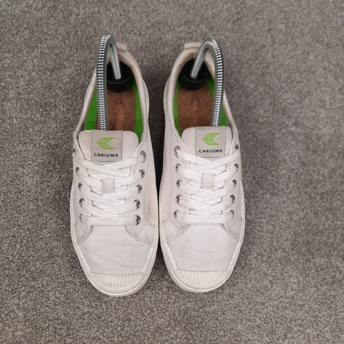 Cariuma Oca Low Canvas Women's Sneakers Shoes Size 7 White Comfort Lace Up - Picture 8 of 11