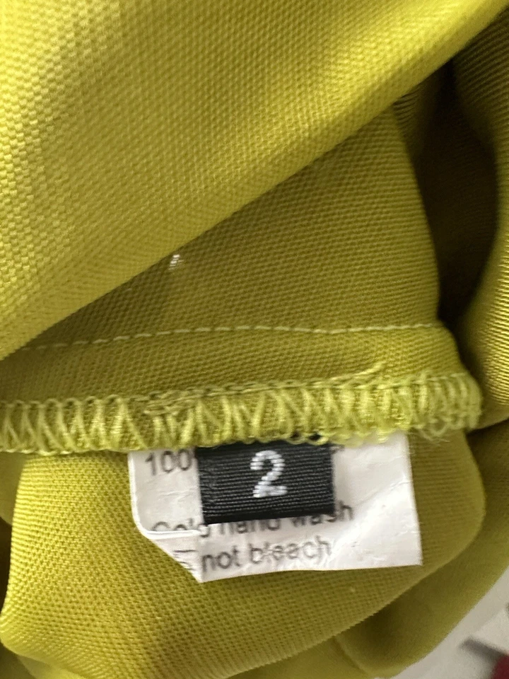 Wayne Cooper Blouse Lime Green Size 2 (M) - image 3 of 4