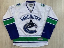 NHL Vancouver Canucks Hockey Jersey White Female Womens Reebok Size L
