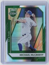 2021 Panini Elite Extra Edition #18 Michael McGreevy Status Green #/499