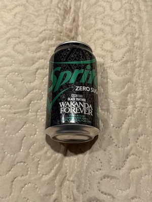 Sprite Zero Sugar Wakanda Forever Promo Soda Can Limited Edition Sealed 2022