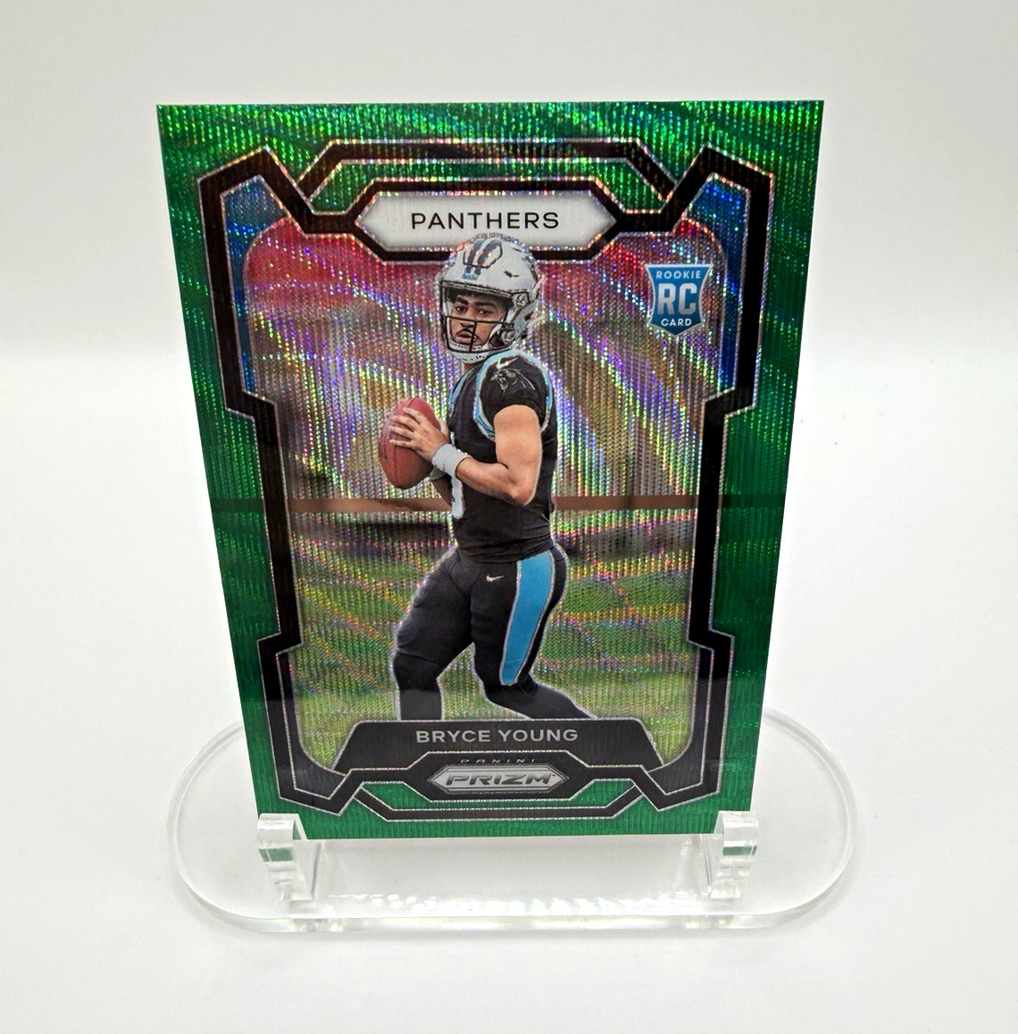 Panini 2023 Prizm Rookies Bryce Young RC Green Wave Prizm Panthers #311