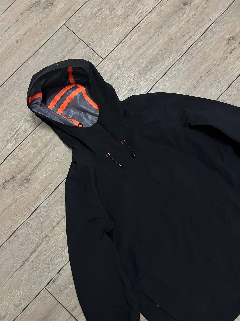 Women's Ilse Jacobsen active rain Storm Jacket sz 40 Hooded Full Zip Black