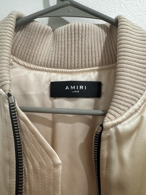 Amiri Pink Silk Bomber Jacket
