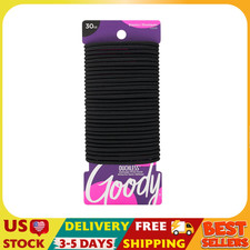 Goody Ouchless Hair Elastics, 30 Count Black, No Pull, No Breakage, Tangle-Free
