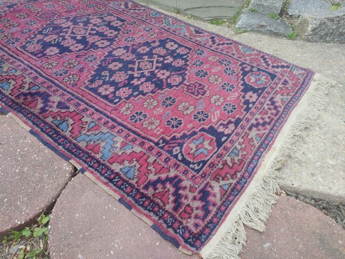 Antigua alfombra turca Sarouk anudada a mano 3'×5' - Imagen 3 de 6