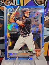 2021 Bowman Chrome Sapphire Heliot Ramos Blue Cracked Ice Refractor #BCP-69