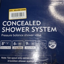 Forclover Single Handle 6-Spray Shower Faucet 1.8 GPM Brushed Gold - Complete