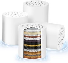 4 Pack 20 Stage Shower Head Filter Replaceable Filter Cartridges for Hard Water