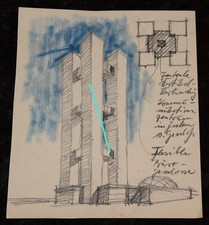 Architektur ,ältere Entwurf Skizzen Zeichnung