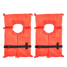 X2O U.S. Coast Guard Approved Type II Adult Life Jacket 2-Pack Orange