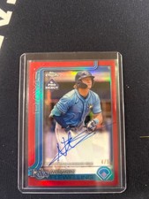 2025 Topps chrome pro debut Nathan Flewelling /5 autograph red