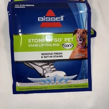 Lot of 4 New Bissell Stomp-N-Go Pet Stain Lifting Pads + Oxy New