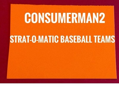 1968 - 1969 Expansion Single Cards STRAT-O-MATIC BASEBALL Rare