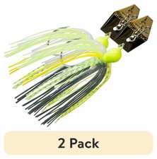 ChatterBait Bladed Jig 3/8 oz Lure Bass Fishing Jig with Trailer Hook Chartreuse