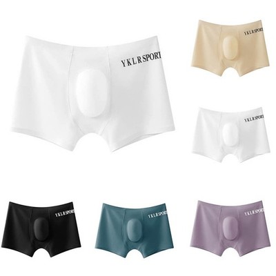 Ultradünne Herren-Boxershorts Eisseide nahtlos Trunks atmungsaktiv Satingefühl