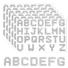 156 Pezzi Lettere Alfabeto con Strass 6 Fogli Lettere Glitterate Adesive Ad