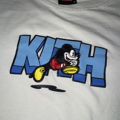 Kith x Disney Running Mickey Tee Size M FW19 PREOWNED Stains | eBay