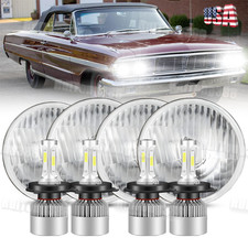 4pcs 5.75 5-34 Led Headlights Hilo Beam 6000k For Chevy Chevelle 1964-1970