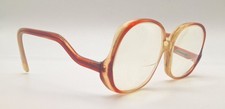 Vintage World of Frames Auburn Brown Translucent Oval Sunglasses FRAMES ONLY